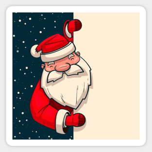 Santa Claus Holding banner Sticker